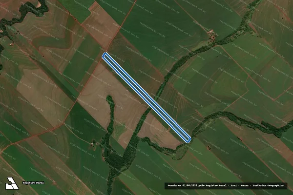 Imagem de satélite de Lote de Terras sob nº 242-E - Parte 1 em Floraí - PR