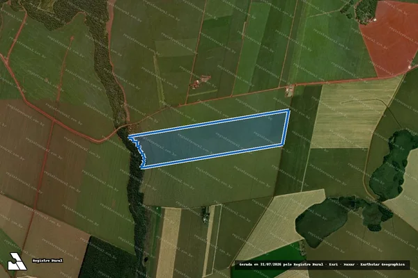 Imagem de satélite de Parte da Fazenda Palmeira (Quinhão 01) em Ponta Porã - MS