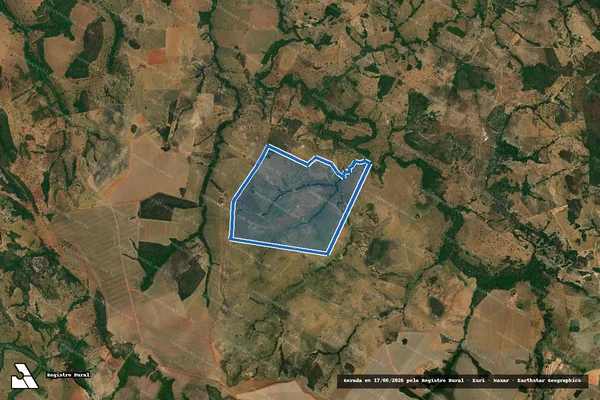 Imagem de satélite de FAZENDA JACUBA LUGAR DENOMINADO ESPRAIADO - GLEBA 01 - 001 em Ivolândia - GO