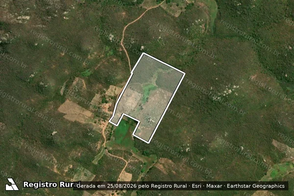 Imagem de satélite de SITIO CORREGO FUNDO ? LOTE 0682 - Parte 1 em Pereiro - CE