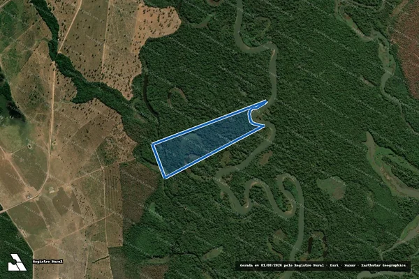 Imagem de satélite de Fazenda Confiança II - Parcela 1 em Cáceres - MT