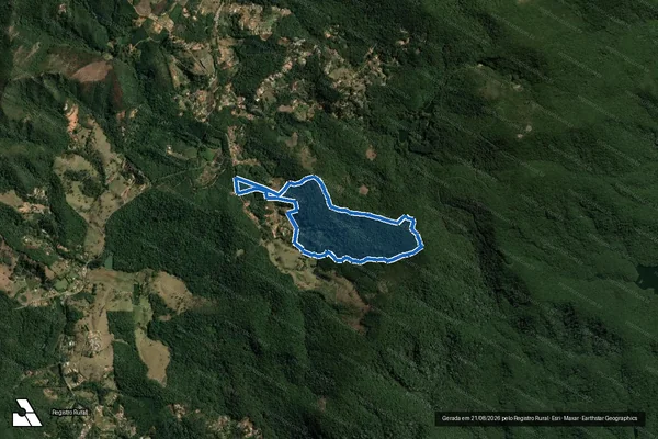 Imagem de satélite de Sítio Barrinha - PARCELA 01 em Nazaré Paulista - SP