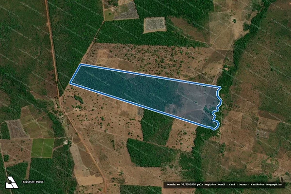 Imagem de satélite de LOTE 33, PA SANTA CLARA - Parte 1 em Araguacema - TO
