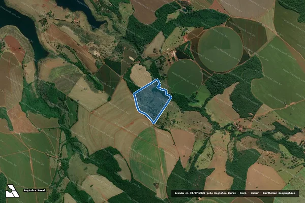Imagem de satélite de Fazenda Lagoinha  - Parte 1 em Pedrinópolis - MG