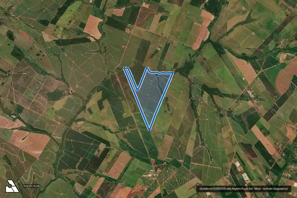 Imagem de satélite de Fazenda Asakawa - Parcela 1 em Parapuã - SP
