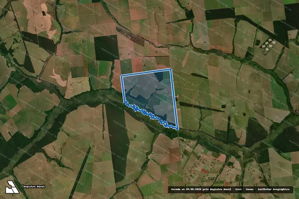 Imagem de satélite de FAZENDA PLANALTO - Parte 1 em Itaquiraí - MS