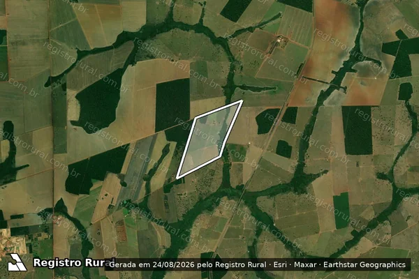 Imagem de satélite de FAZENDA ALVORADA - Parte 1 em Pontes e Lacerda - MT