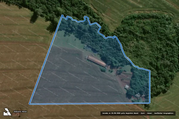 Imagem de satélite de LOTE RURAL N° 02-A DA GLEBA N° 03 DO IMÓVEL ?ESPIGÃO AZUL? - Parte 1 em Cafelândia - PR