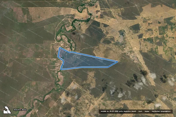 Imagem de satélite de Sitio Velho da Fazenda Bela Flor - Gleba 1 em Lajedinho - BA