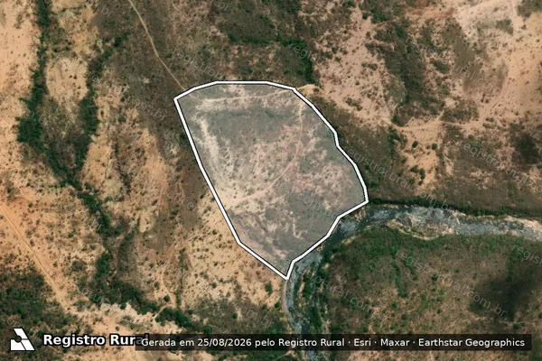 Imagem de satélite de FAZENDA SANTO ANTÔNIO DO ROÇADO ­ LOCAL CACHOEIRA - Parte 15 em Riachinho - MG