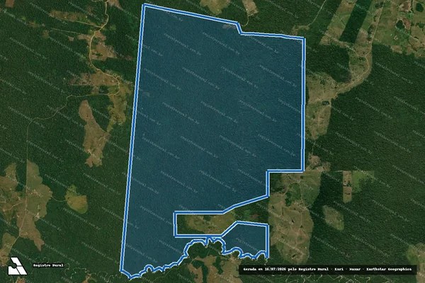 Imagem de satélite de Fazenda Samaúma - Remanescente em Rio Branco - AC