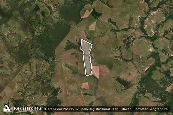 Imagem de satélite de Fazenda Boa Esperança II - Parcela 1 em Coxim - MS