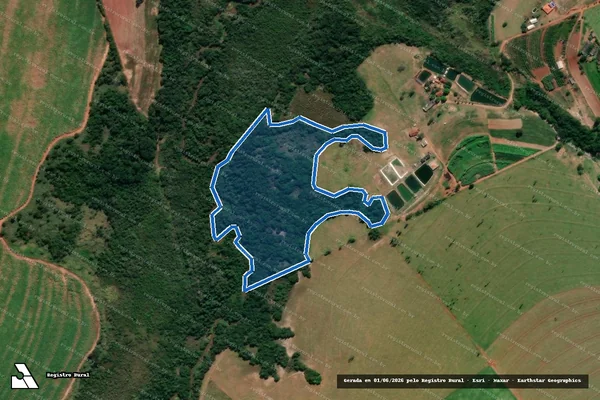 Imagem de satélite de FAZENDA MACUCO - LOTE N°. 25 em Cruzeiro do Sul - PR