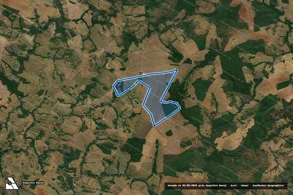 Imagem de satélite de FAZENDA SÃO JOÃO E SANTO ANTÔNIO DO IPIRANGA - 001 em Santa Cruz de Goiás - GO