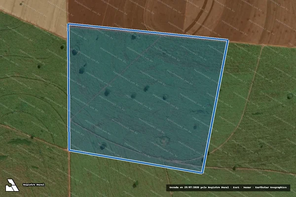Imagem de satélite de Fazenda Santo Antonio - Matrícula 550 em Ouro Verde - SP