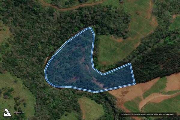 Imagem de satélite de LOTE RURAL Nº 18.B GLEBA Nº 10 - Parcela 1 em Dionísio Cerqueira - SC