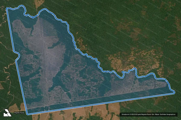Imagem de satélite de FAZENDA SÃO PAULO - Gleba B em Nova Monte Verde - MT