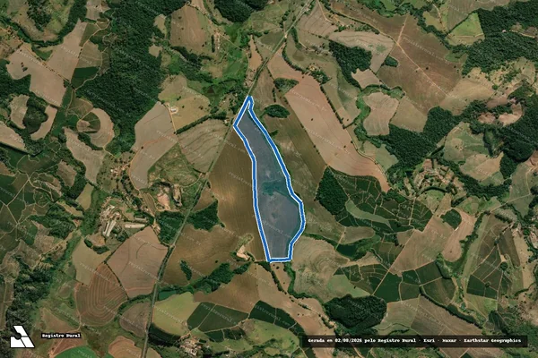 Imagem de satélite de Fazenda Cachoeira do Bom Jardim 3 - Parcela 1 em Guaxupé - MG