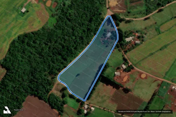 Imagem de satélite de LOTE 16- Projeto de Assentamento PA NOVO MUNDO - LOTE 16 em Mauá da Serra - PR