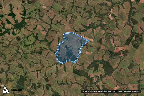 Imagem de satélite de FAZENDA PARAÍSO DA MATA GRANDE - 001 em Itarumã - GO