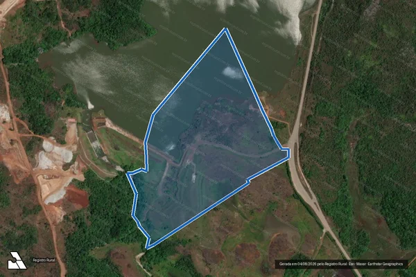 Imagem de satélite de Fazenda do Gualaxo - Parte 1 em Ouro Preto - MG