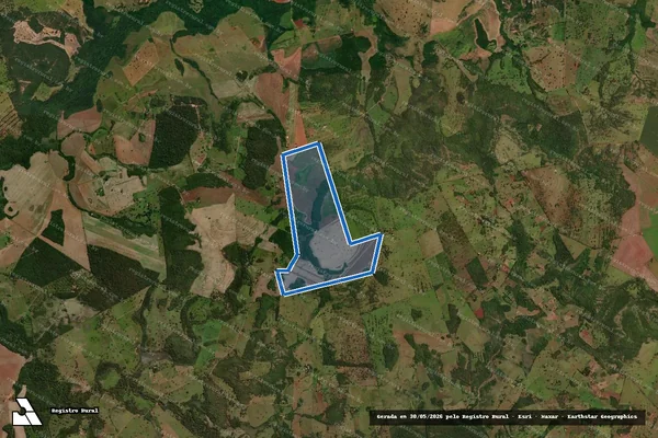 Imagem de satélite de Fazenda Pirizal - Parte 1 em Jaraguari - MS