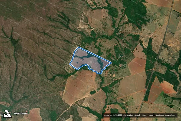 Imagem de satélite de FAZENDA CAPÃO DA SERRA, CACHOEIRINHA E COCAL - Parte 9 em Caldas Novas - GO