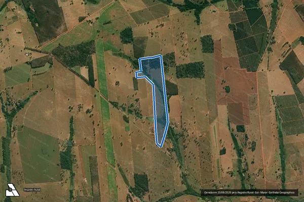 Imagem de satélite de FAZENDA BOA SORTE - Parte 1 em Américo de Campos - SP