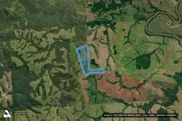 Imagem de satélite de FAZENDA SANTA CATARINA - 001 em Sapopema - PR