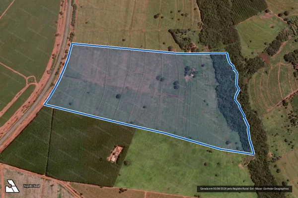 Imagem de satélite de FAZENDA SÃO JOSÉ DO BEBEDOURO - FAZENDA SÃO JOSÉ DO BEBEDOURO em Frutal - MG