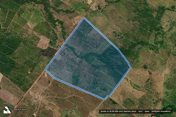 Imagem de satélite de FAZENDA SERRA AZUL - 001 em Floresta do Araguaia - PA