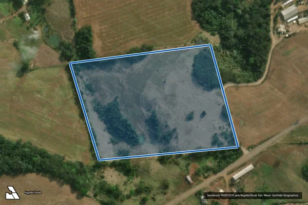Imagem de satélite de Parte do Lote Rural nº193 - Parcela 1 em Bandeirante - SC