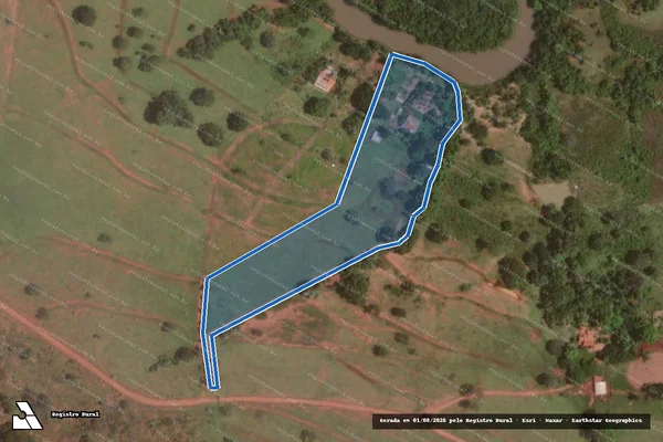 Imagem de satélite de FAZENDA ESTRELA DA PRATA - 001 em Prata - MG