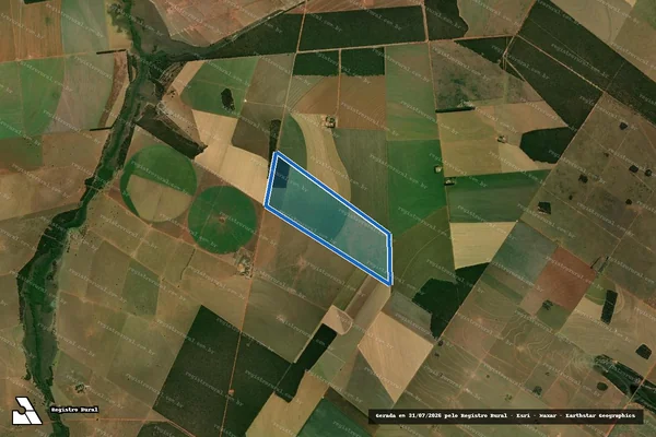 Imagem de satélite de Fazenda São Judas Tadeu Secção C-3-B - Parte 1 em Paraíso das Águas - MS