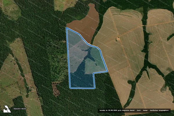 Imagem de satélite de Fazenda Mamangaba - Parcela 1 em Juína - MT