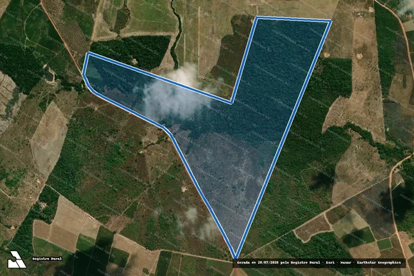 Imagem de satélite de FAZENDA PROGRESSO - MAT. 35.198 - REMANESCENTE em Floresta do Araguaia - PA