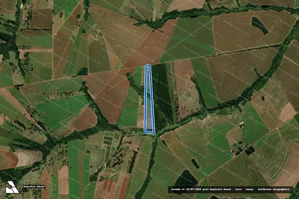 Imagem de satélite de Lote Rural nº 135, desmembrado do lote nº 29, da Gleba nº 01, Colônia ?C?, Serra Maracajú - Lote Rural nº 135, desmembrado do lote nº 29, da Gleba nº 01, Colônia ?C?, Serra Maracajú em Terra Roxa - PR