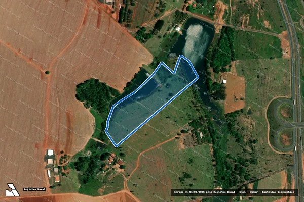 Imagem de satélite de FAZENDA VERA CRUZ, LUGAR DENOMINADO ESTIVA - PARCELA 03 em Morrinhos - GO