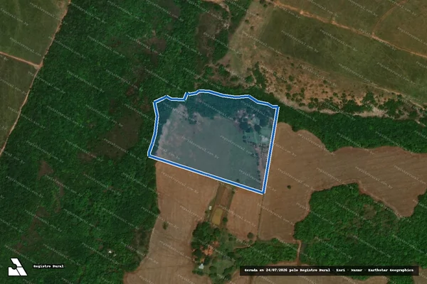 Imagem de satélite de Fazenda São Pedro, Lugar Córrego do Rego - Parte 2 em Jataí - GO
