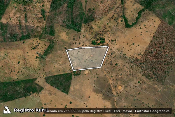 Imagem de satélite de FAZENDA LAGOA DOS BICHOS - GLEBA CHÁCARA NOSSA SENHORA APARECIDA em Estreito - MA