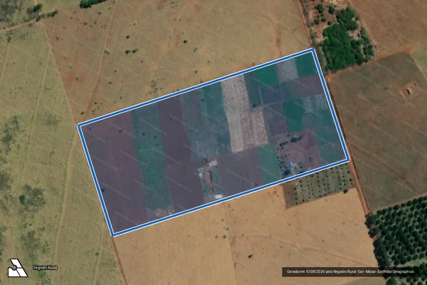 Imagem de satélite de FAZENDA CAMPO BRASIL - GLEBA 10 em Uberlândia - MG