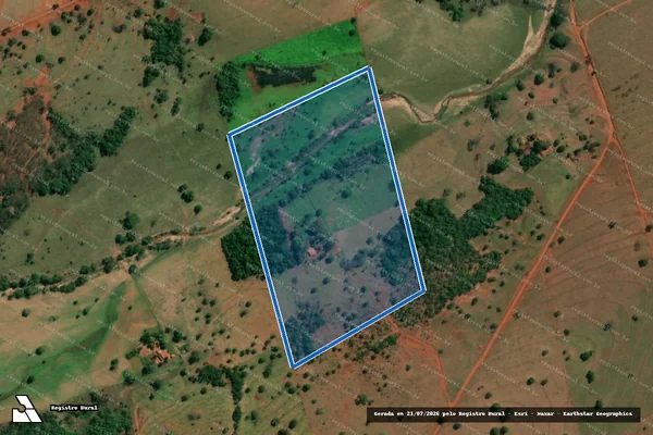 Imagem de satélite de FAZENDA VERTENTE DO RETIRINHO - GLEBA 01 em Gurinhatã - MG