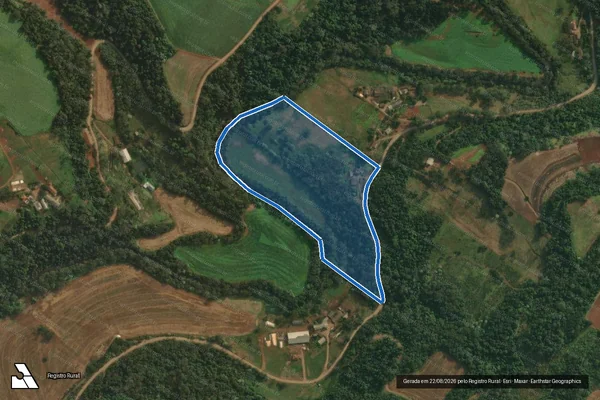 Imagem de satélite de PARTE DO LOTE RURAL N°48 - PARCELA 01 - PARCELA 01 em São João do Oeste - SC