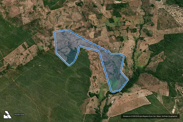 Imagem de satélite de FAZENDA SÃO GONSALO - PARTE 1 em Lajeado Novo - MA