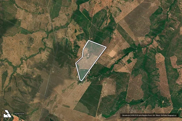 Imagem de satélite de FAZENDA NEVADA - PARTES DO LOTE Nº 13, DO LOTEAMENTO SANTA LUZIA - 001 em Palmeirópolis - TO