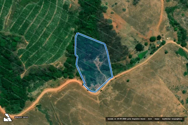Imagem de satélite de FAZENDA SÍTIO AGUA LIMPA - Parcela 1 em Mathias Lobato - MG