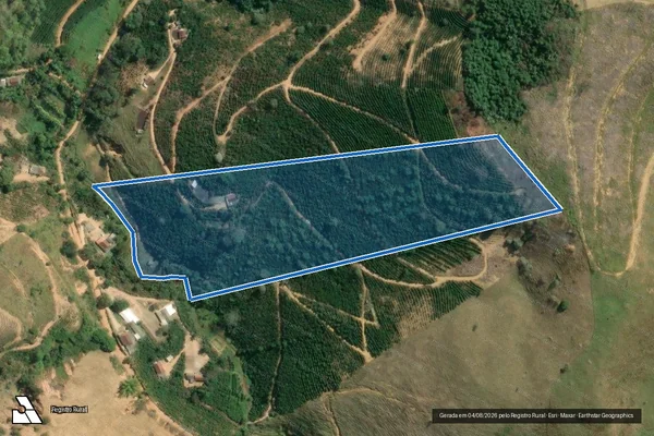 Imagem de satélite de Fazenda Bela Vista - PARCELA 02 em Mimoso do Sul - ES