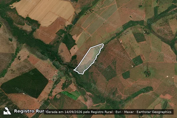 Imagem de satélite de FAZENDA DA BABILÔNIA, L.D. JACARÉ E SALTADOR  - 001 em Monte Alegre de Minas - MG