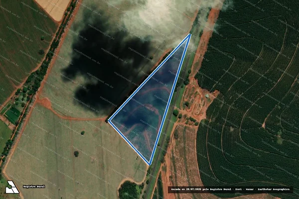 Imagem de satélite de Fazenda Moinho-Gleba ?B? - Parcela 1 em Andradina - SP