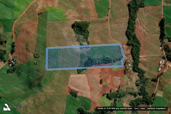 Imagem de satélite de Lote Rural nº 31 da Gleba nº 10 - Parcela 01 em Flor da Serra do Sul - PR